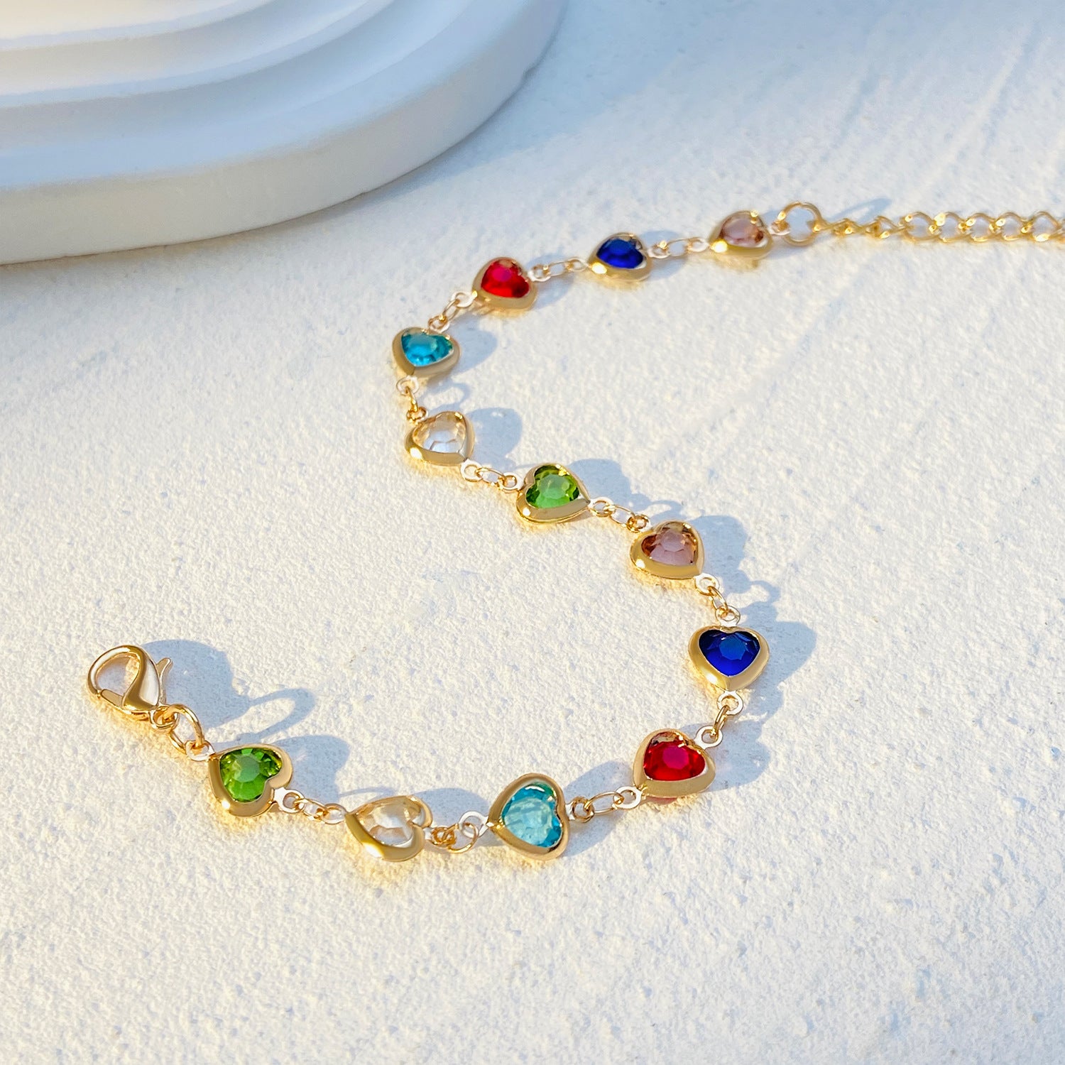 Wholesale Color Love Bracelet Personalized Alloy Heart-shaped Dopamine Bracelet